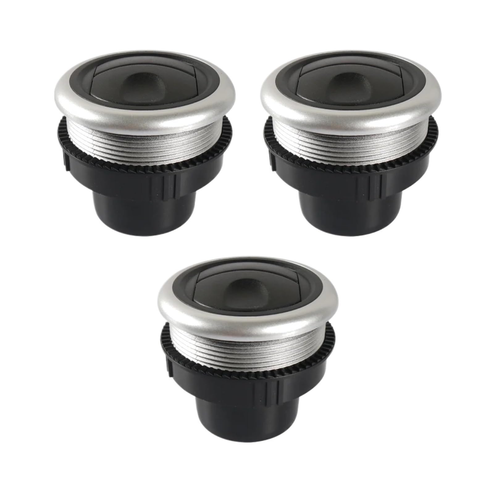 Dfgbapkbl One Color Car Heater Outlet Air Vent 71Mm Car Interior A/C Air Vent Round 63Mm Hole Size Dashboard Conditioning Deflector Rotation For Caravan Camper Bus(3 Pcs)