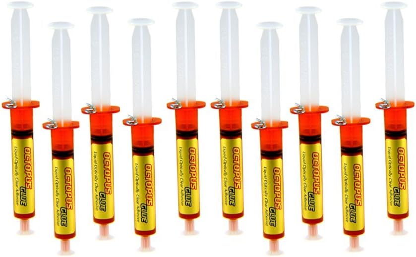 10-Pack of Octopus Glue® - Liquid Optically Clear Adhesive (LOCA) 10 ml Graduated Syringe - The Original Premium LOCA UV Glue