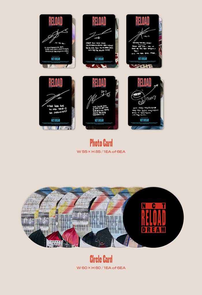 SM Entertainment NCT Dream - Reload [Ridin ver.] Album+Pre-Oder Benefit+Folded Poster+Extra Photocards Set