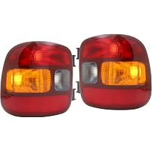 New Tail Light Compatible With Chevy Silverado 1500 Stepside 1999-2003 GMC Sierra 1500 Driver and Passenger Side TailLights Red Edge Replace GM2800136 GM2801136 15224277 15224276