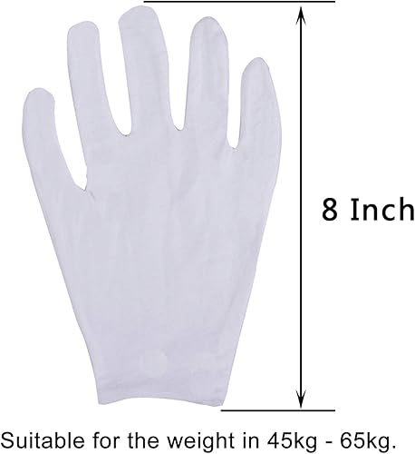 Miniatura 2 de eBoot 24 pares de guantes de trabajo blancos de 8 pulgadas, talla M