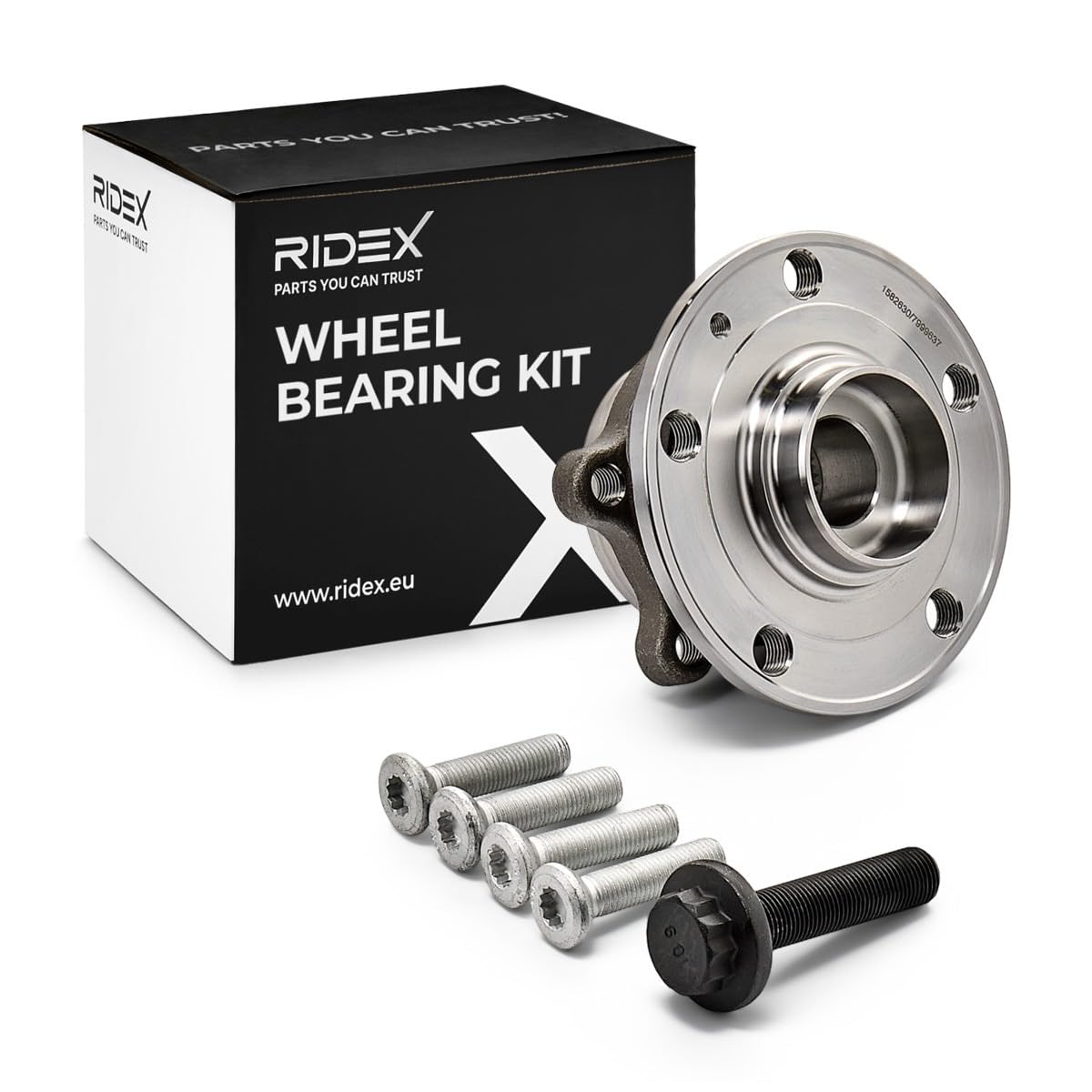 RIDEX 654W0009 Kit de roulement de roue des deux côtés de l'Avant avec bague magnétique intégré avec vis/boulons Compatible avec VW Golf 7 3/5 portes 5G1, BQ1, BE1, BE2