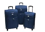 G.Kaos tris valigia trolley semirigide set bagagli in tessuto super leggeri 4 ruote...