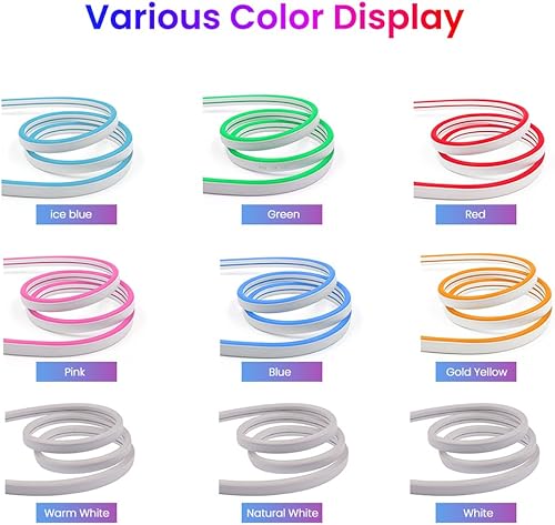 Miniatura 8 de XUNATA Tira de luces LED de neón, 3.3 pies, tubo rojo impermeable, 12 V, 120 LED, SMD 2835, tira de luces LED flexibles de neón para jardín, patio,