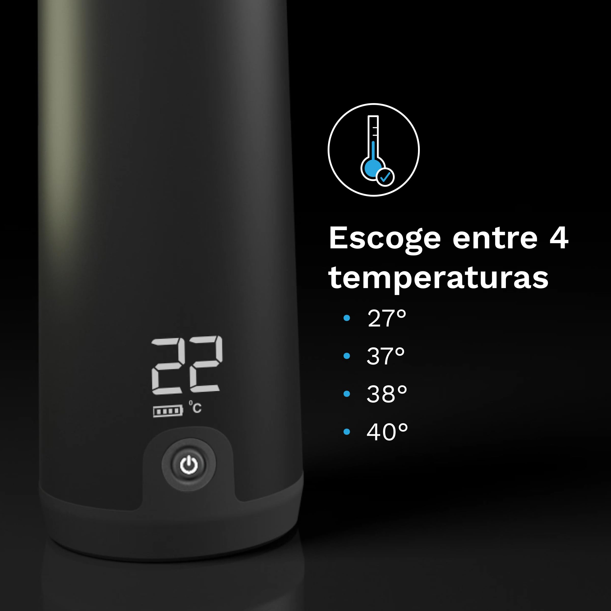 Baby Brezza Calienta Biberones Portátil Súperrápido - 67% Más Rápido - Calentador de Biberones Ideal para Viajes - Fórmula y Leche Materna - hasta 270 ml - Recargable, Negro