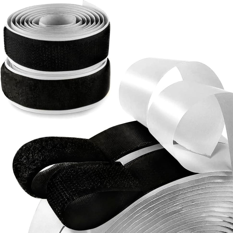 0.8 Inch Red Double Sided Hook & Loop Straps - 5 Yards Reusable Fastening Tape Cable Ties - Duo Wrap