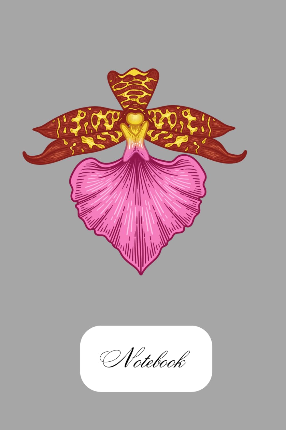 Notes: Journal, Diary, Mindfulness, Notepad, Notes, Simple Health Care, Mental Care, Orchid, Floral, Plain