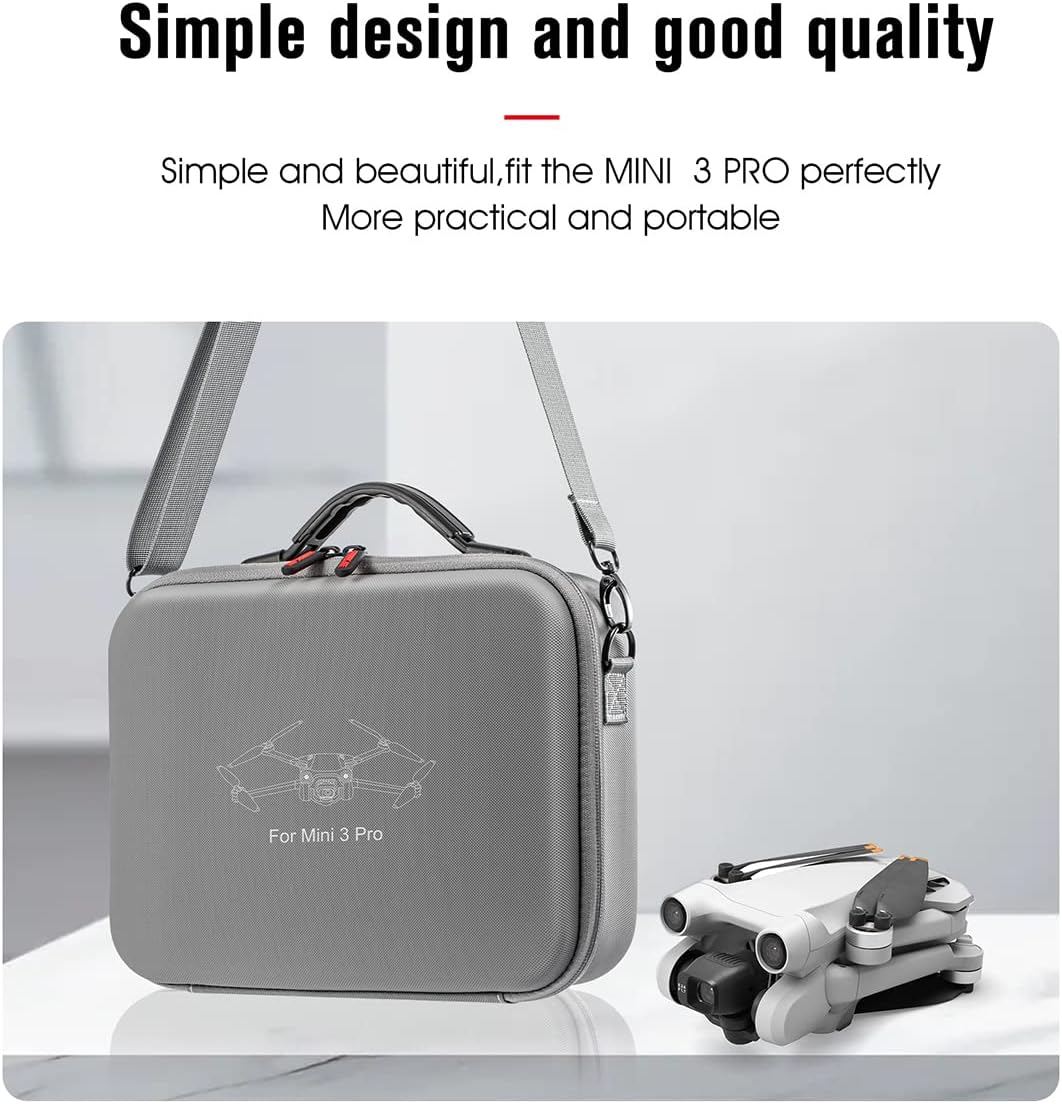 Supfoto Carrying Case for DJI Mini 3 Pro RC Storage Bag Hard Shell