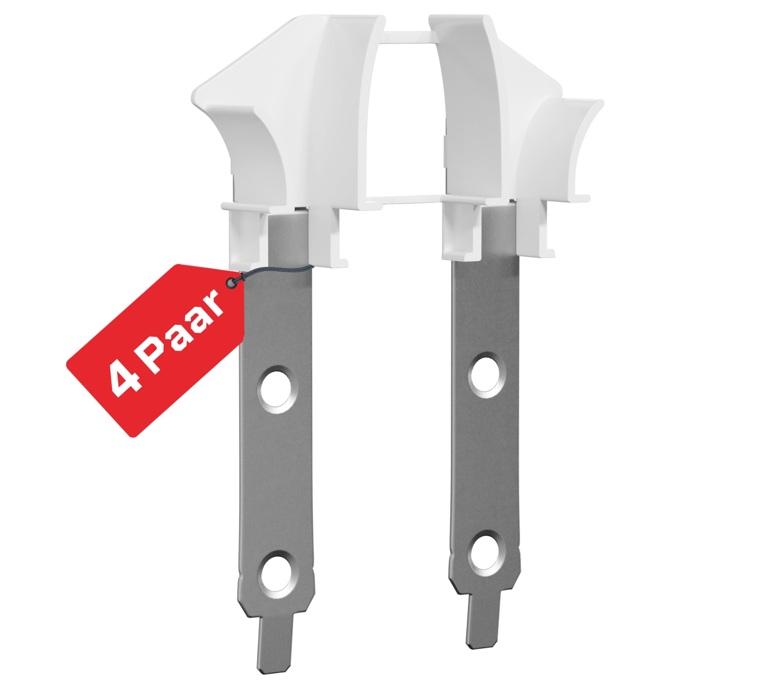 BAUHELD Imbuto universale per tapparelle, 4 paia, utilizzabile in modo flessibile su ogni guida di guida, guida ottimale per tapparelle e funzionamento uniforme su mini profili, larghezza di ingresso