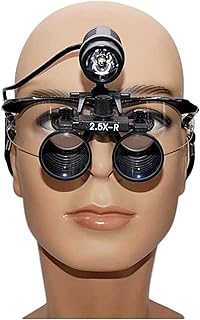 Headband Magnifier with LED Light - 2.5X & 3.5X Binocular Loupe for Hobbies, Reading, Jewelry, and Medical Use - Handheld Digital Magnifier & Dental Loupes