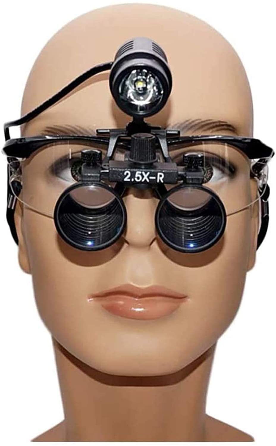 asdchZen Headband Magnifier,Handheld Digital Magnifier,Dental Loupes 3W Led Headband Binocular Magnifier Enlarger Clinical Magnifying Glass,2.5X,3.5X Hobbies,Reading,Jewelry Loupe,Cra,2.5x
