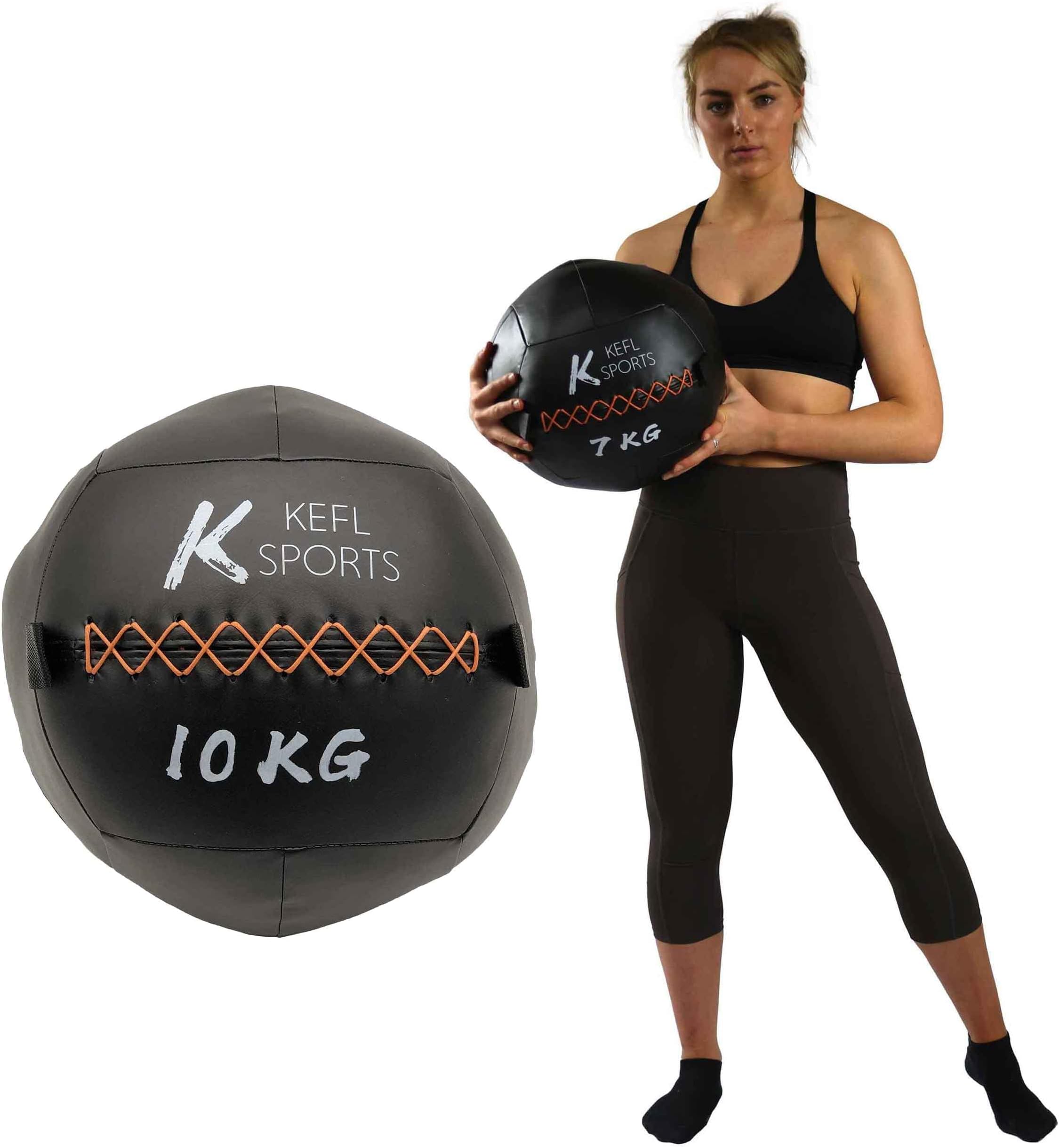 KEFL Sports Wall Ball, Medicine Ball 2kg 3kg 4kg 5kg 6kg 7kg 8kg 9kg 10kg Fitness gym, For Quadriceps Glutes And Fitness exercises for Men & Women