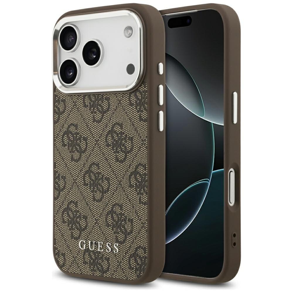 Coque iPhone 17 Pro Guess finitions premium marron 4G Classic MagSafe - 8
