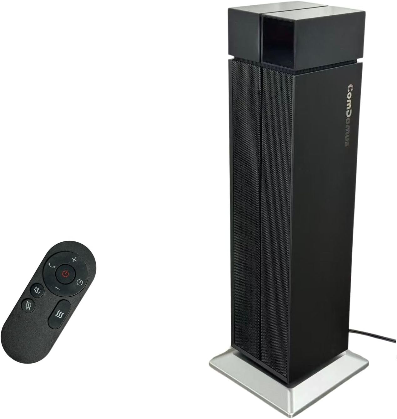 Space Heater Large Room, 25” Electric Heaters for Indoor Use, 3 Heat Levels, 3 Modes, Multiple Safety Protections, Black Tower Heater for Office Living Room Bedroom, 15BRDEBK-USL2