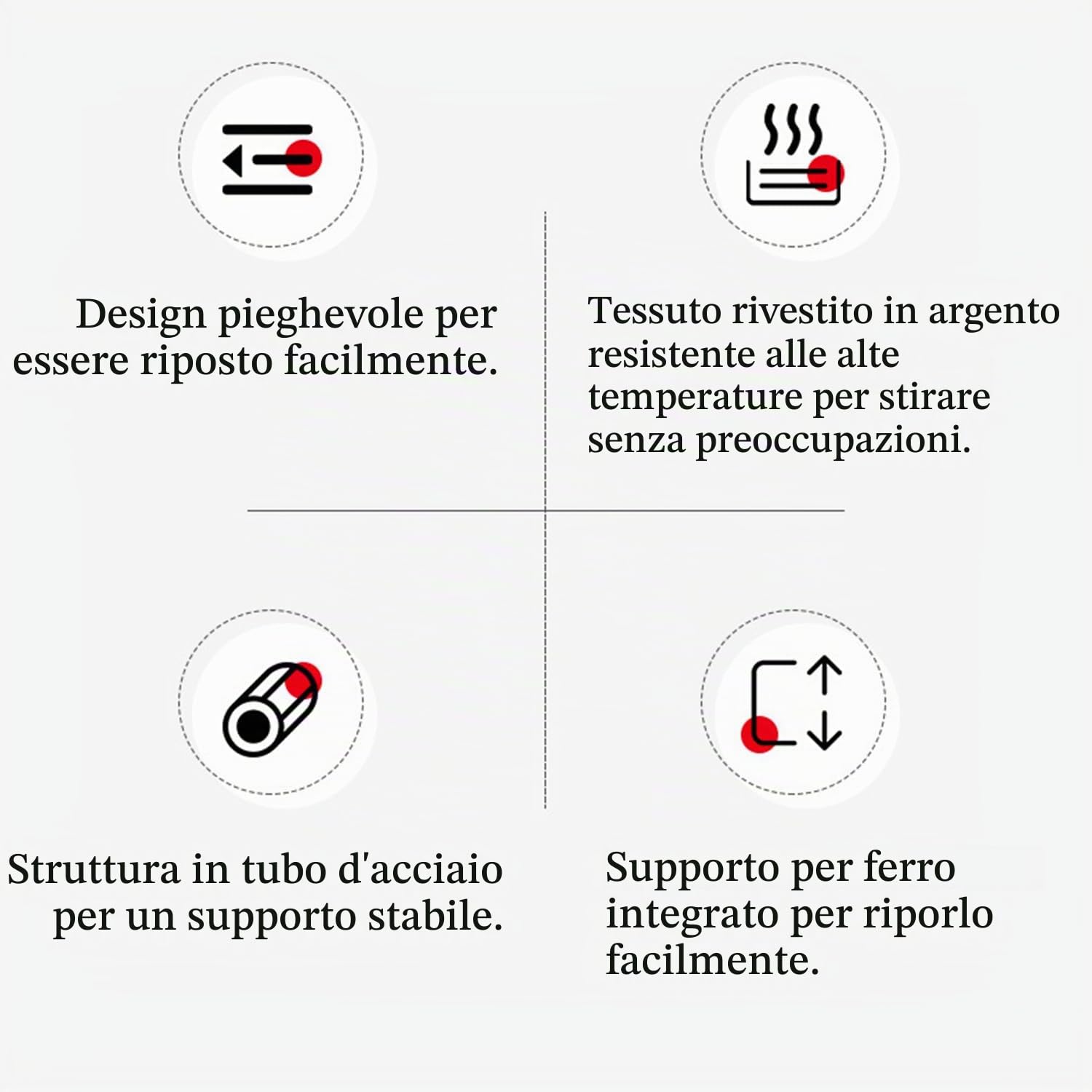 Asse Da Stiro Pieghevole,Tavola Da Stiro Salvaspazio,Compatto Da Tavolo Con Rivestimento In Cotone,Dotato Di Maniglia e Piedini In Gomma,Con Supporto Per Ferro Da Stiro,81 x 30 Cm (Grigio Scuro)