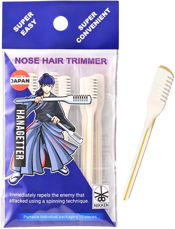 NIKKEN HANAGETTER Aparador manual de pelos do nariz, Pacote com 10 unidades