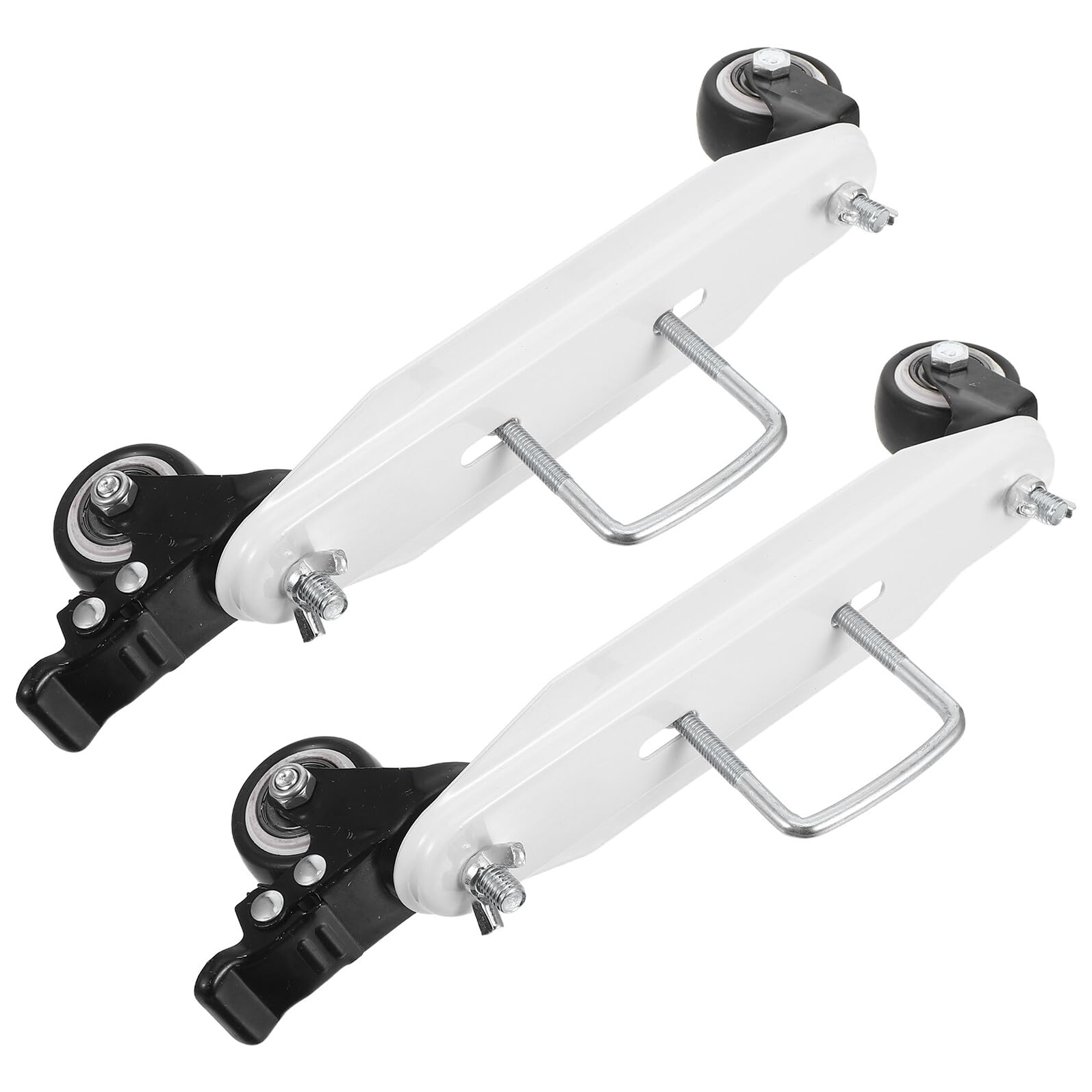 Support de roulettes pour radiateur bain d'huile 45-60mm base blanche robuste x2