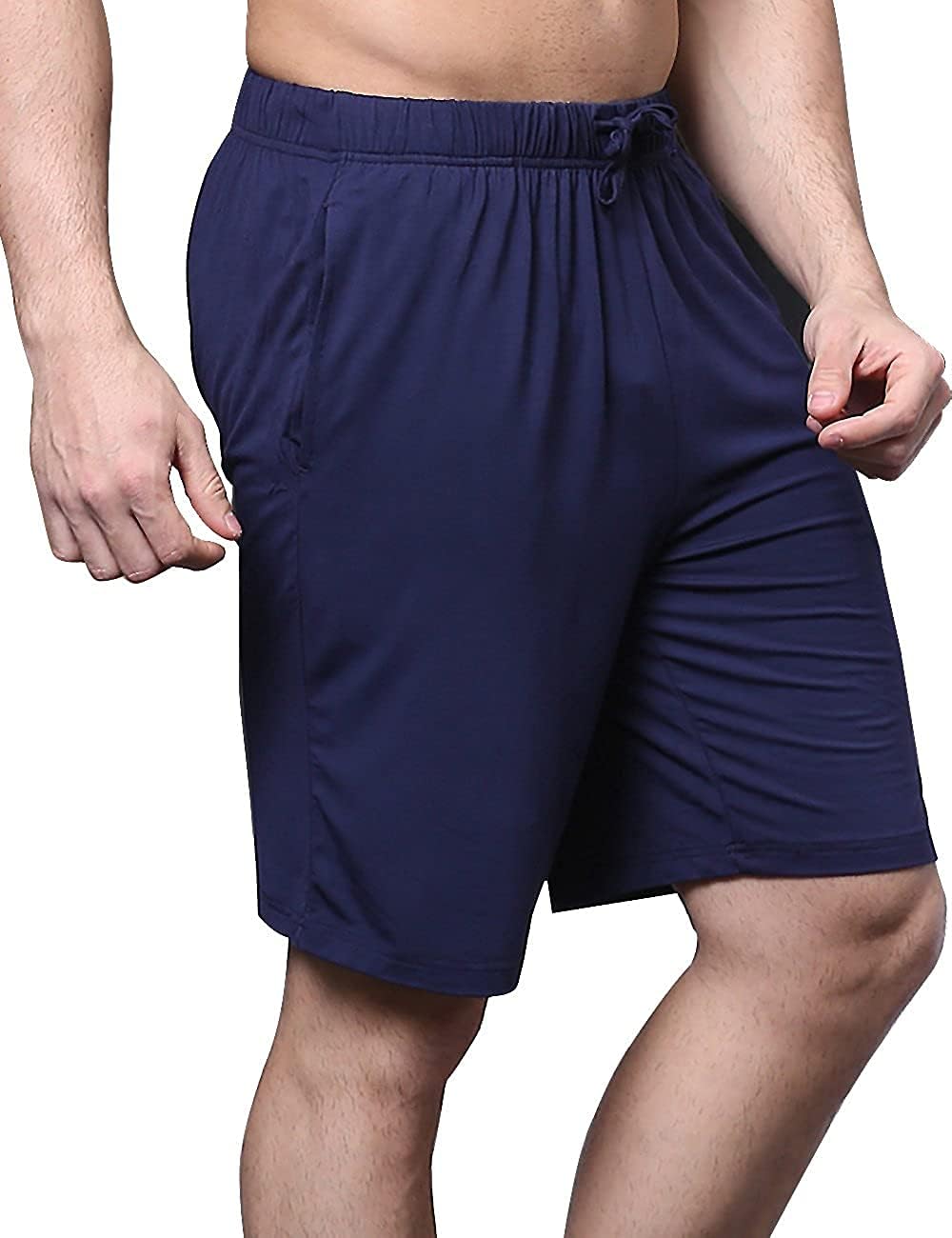 GYS Men's Bamboo Viscose Shorts, Soft Pajama Shorts with Pockets, Moisture-Wicking Casual Shorts Loungewear Sleep Bottoms - Image 3