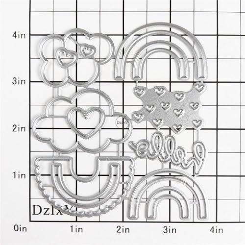 Miniatura 2 de DzIxY Hermosas nubes Rainbow Metal Troqueles de corte para hacer tarjetas de papel troquelado Conjuntos de troqueles de álbum de recortes Plantillas