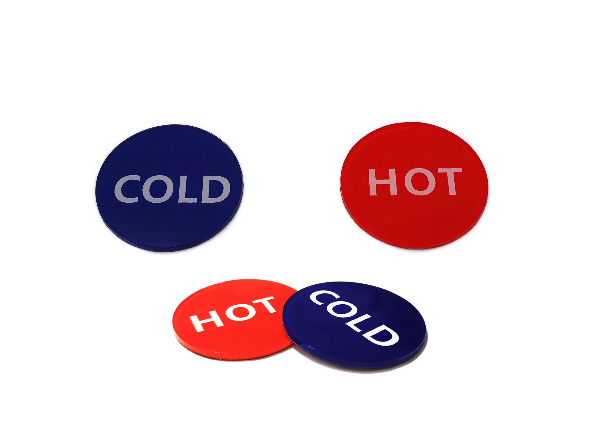 NanTun Acrylic Self Stick Cold Water Label Hot Water Label Hot Label Cold Label 3CM 2 Pairs