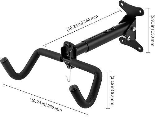 Miniatura 2 de KEILEOHO 2 piezas de colgadores de pared para bicicleta, soporte de pared ajustable para garaje, soporte de pared para bicicleta con tornillos,