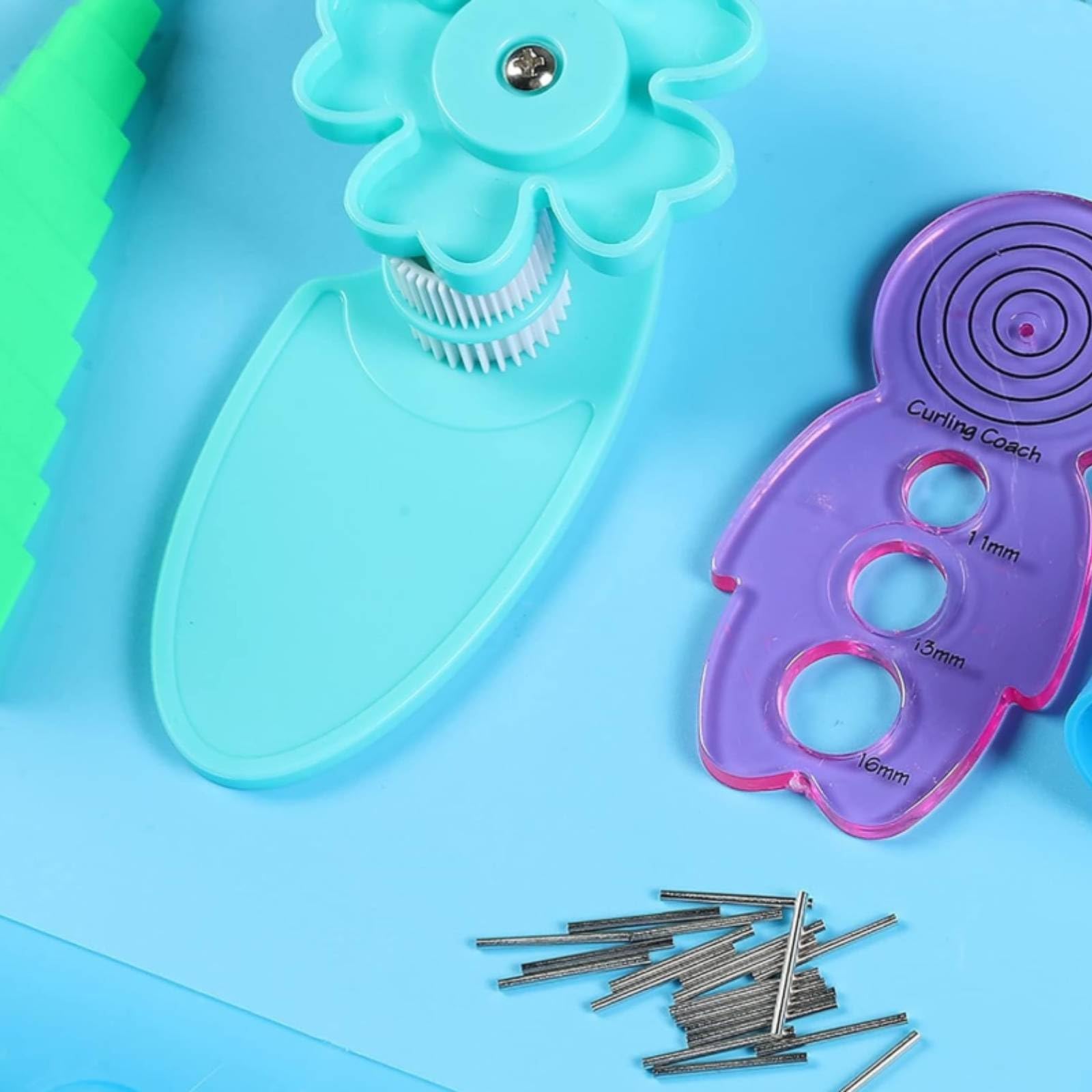 Gxdqxxd Paper Crafting Equipment Set per Quilling Carta Strumenti Kit Attrezzi Accessori Modelli in Plastica E Metallo con Template Geometrici Precisione