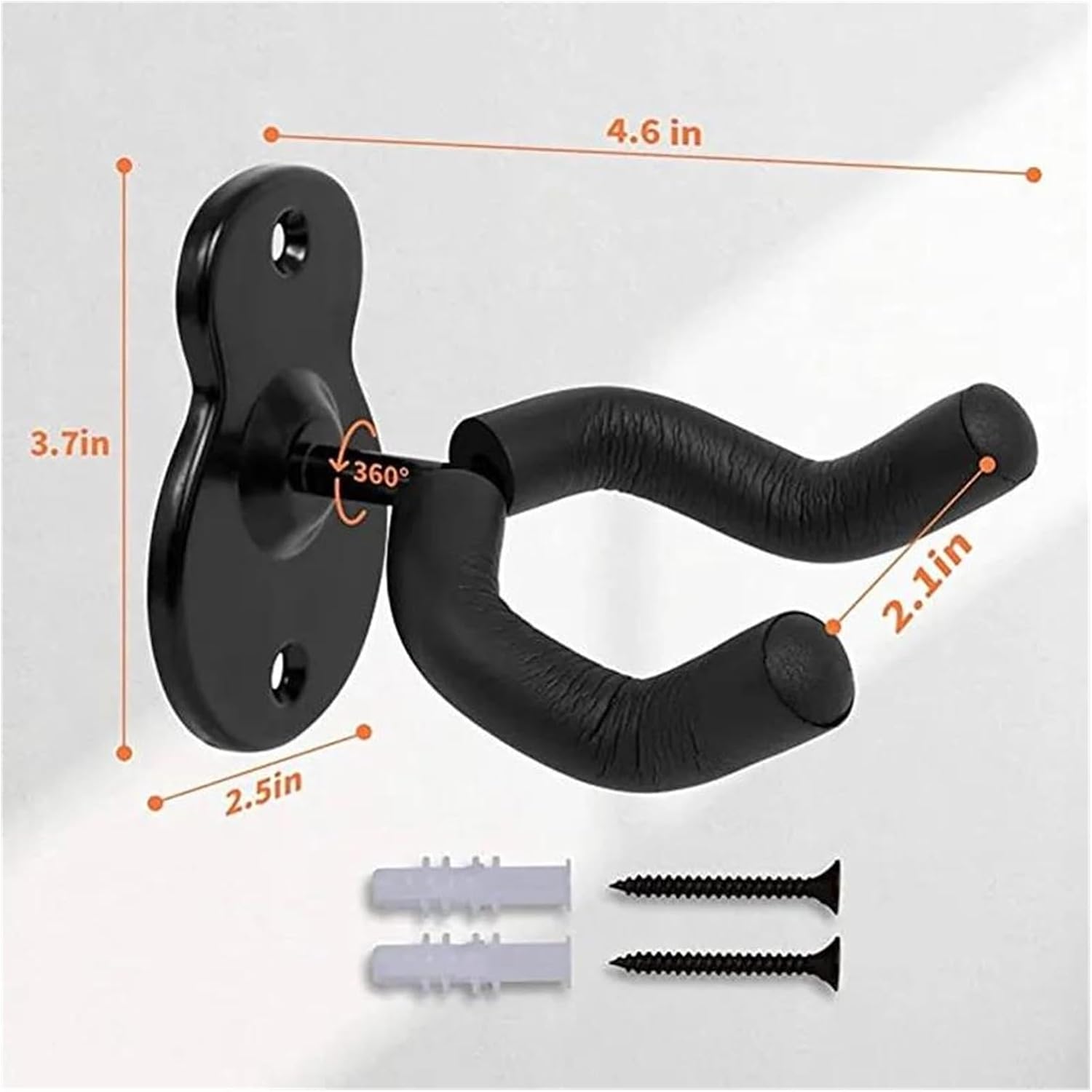 Violin Accessories Professional 2 Pieces Hook Black Metal Bracket For 1/2 Violin Accessories