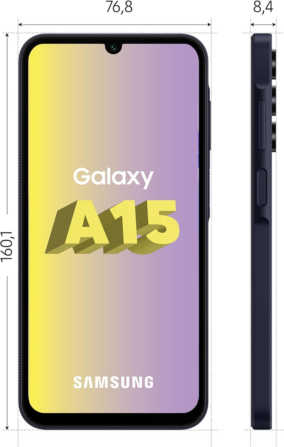 Samsung Galaxy A15 : Smartphone 4G avec Batterie 5000 mAh, Ecran 6,5" et 128Go - Version FR - Image détaillée