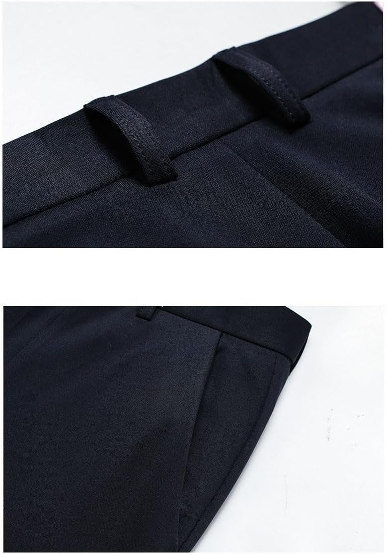 Men's Spring Autumn Business Casual Straight Leg Dress Pants,Straight Leg Trousers for Men