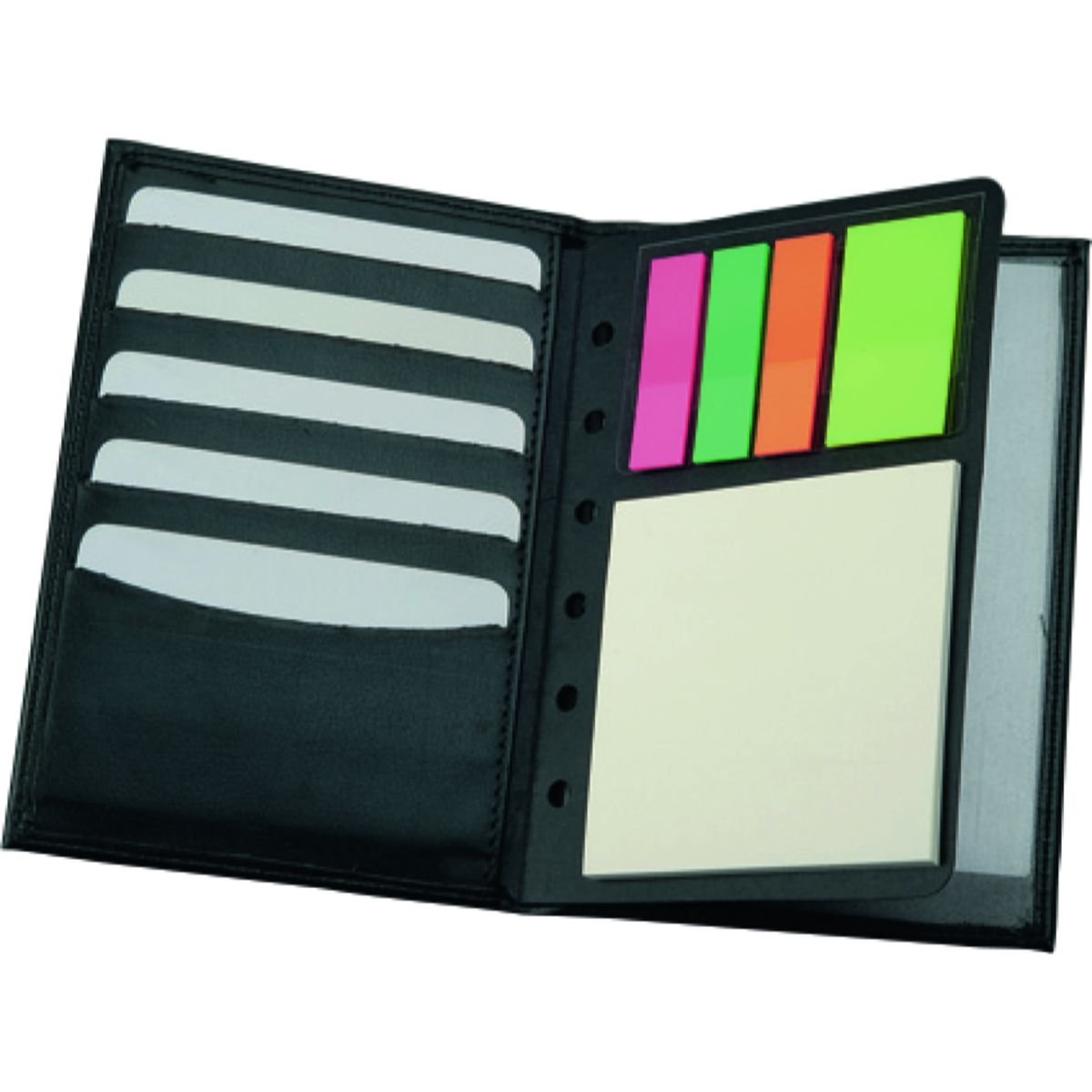 Alassio 30072 - Orgamappe A4 CESENA, aus Nappaleder, schwarz, ca. 37 × 30 × 6 cm