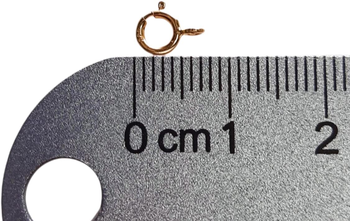 5MM 14K Solid Yellow Gold Spring Ring Clasp Open Ring Made in Italy by CRAFT WIRE - Image 3