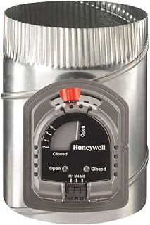 Honeywell ARD8TZ 8-Inch Round Automatic Damper - Power-Close Spring-Open for HVAC Zoning & Ventilation