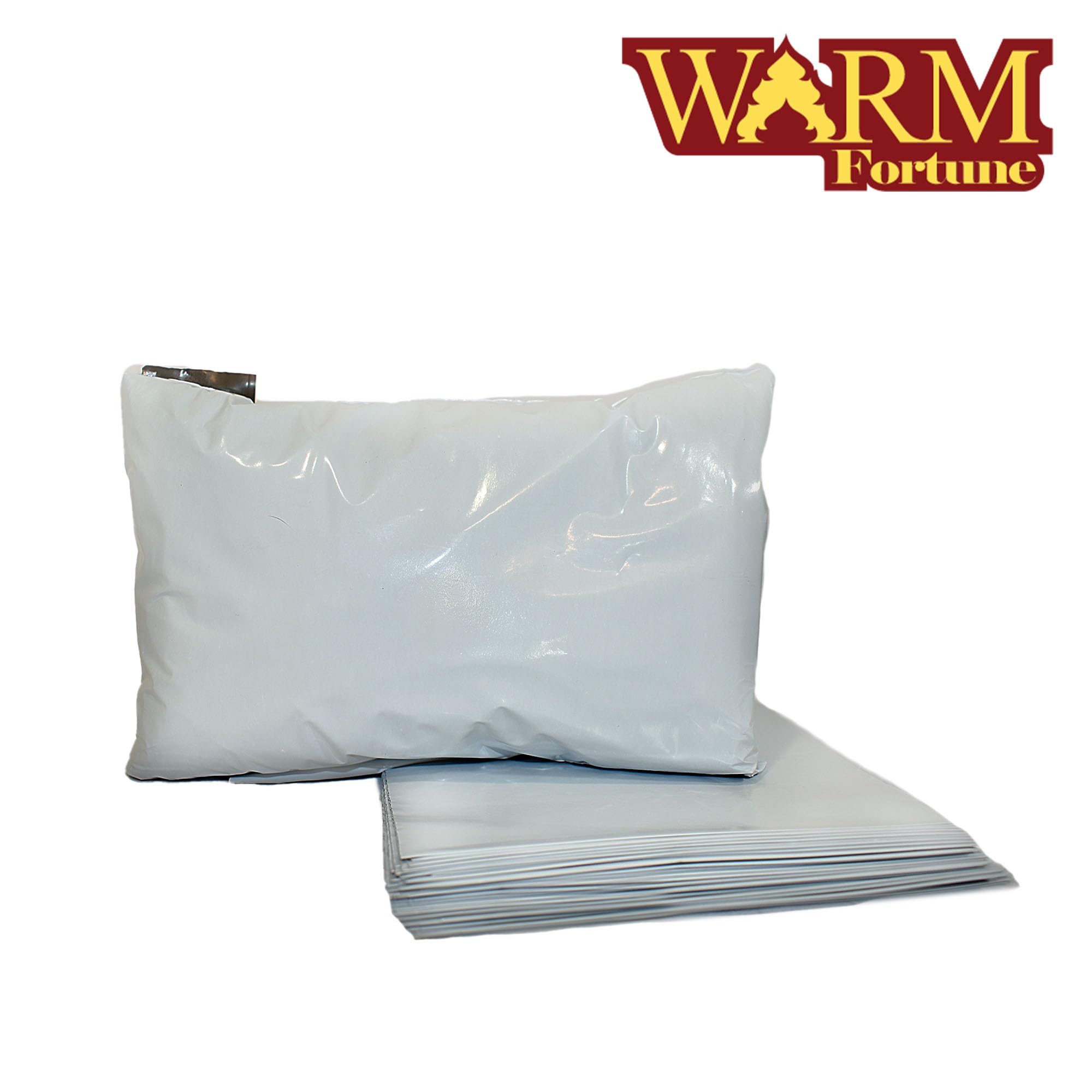 Lot de 100 enveloppes en polyéthylène (blanc/gris) – Sacs postaux auto-scellants solides et opaques / 25,4 x 33 cm (25,4 x 33 cm, lot de 5)