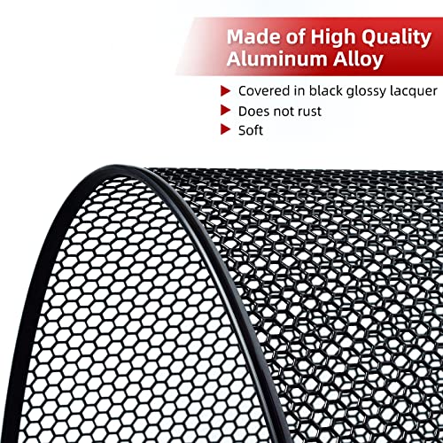 Image of AggAuto Grille Mesh for Jeep Wrangler JK JKU 2007-2018, Honeycomb Hole | Aluminum Metal Front Grille Insert Grid Fit for Wrangler Accessories Black