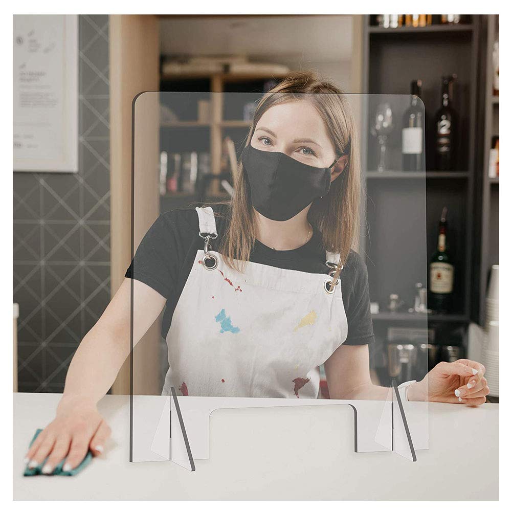 Buy KDJJH Clear Reception Protective, Acrylic Sneeze Guard, with Small