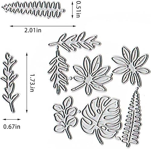 Miniatura 2 de Troqueles de corte de hojas de metal, troqueles de plantas de flores, plantillas en relieve, molde de plantilla para tarjetas de álbumes de recortes