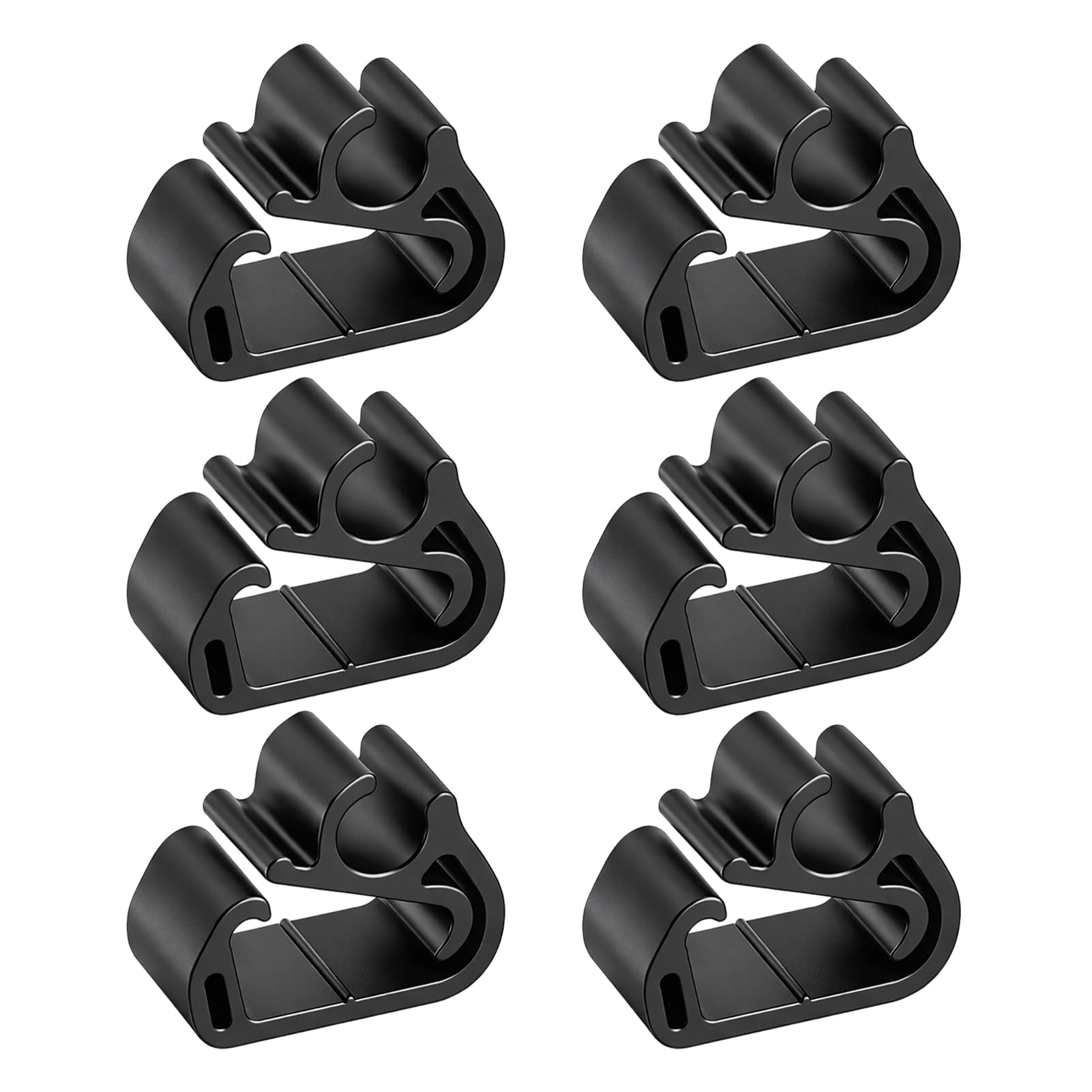 Clips de Sujección Para Limpiaparabrisas Delantero, Clips de Fijación Negro, 6pcs, Instalación Rápida y Segura para Brazos y Tuberías de Limpiaparabrisas