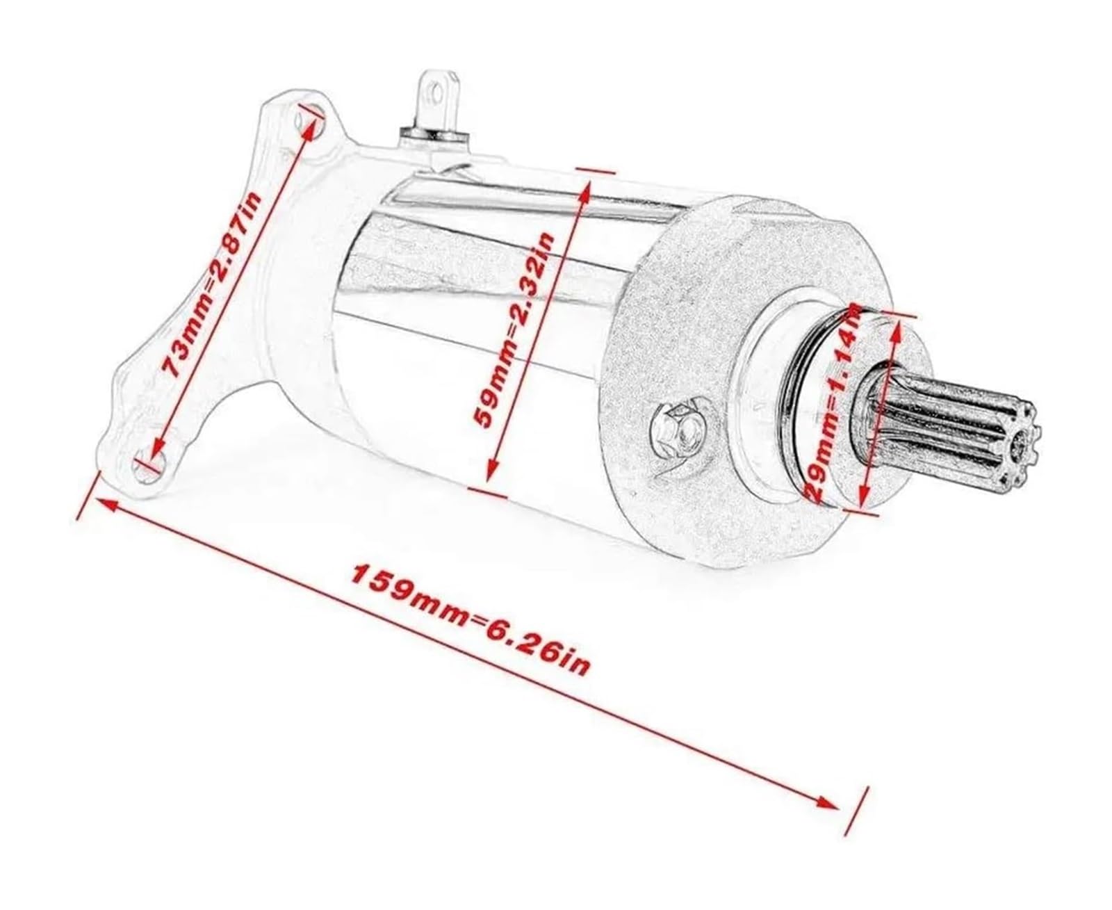 Motor Arranque Motocicleta para Y&amaha TW125 XT225 TW200 TRAILWAY 1C6-H1800-00 4JG-81890-00 3AW-81800-01 2JX-81890-00 Motor De Arranque