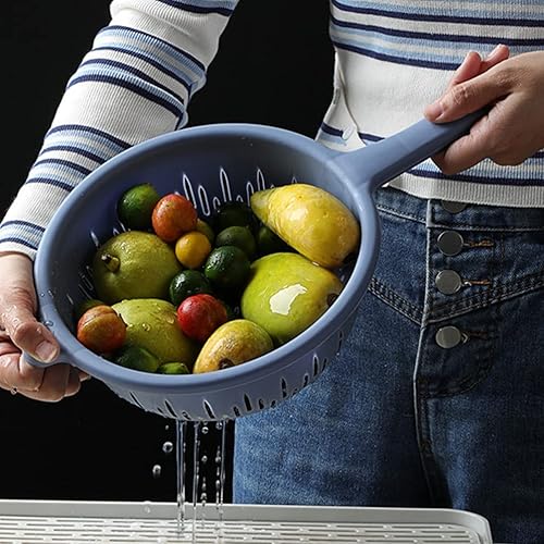 Miniatura 4 de Cesta escurridor de cocina de 4 piezas, cuenco de colador de cocina, cesta de lavado de alimentos, lavabo de lavado de verduras, cesta de secado de