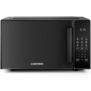 Chefman Countertop Microwave Oven 1.1 Cu. Ft., 1000 Watts with 10 Power Levels, 6 Cooking Presets with One-Touch Express Cook, Eco Mode, Child Safety Lock, & Mute Button - Black - Amazon product rated Grade A