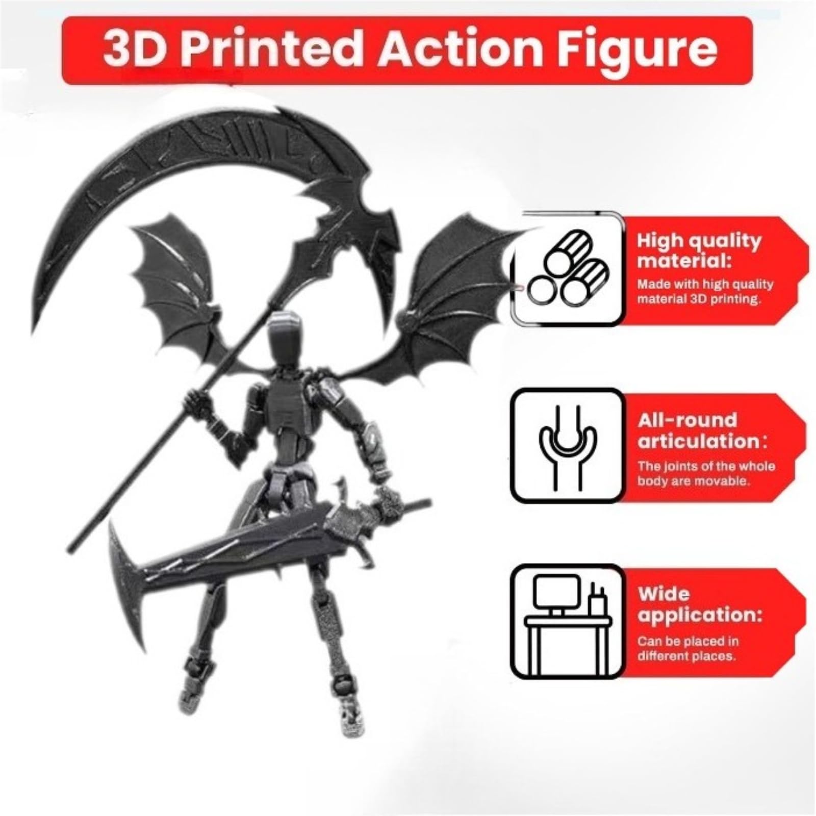 WANGHONGGOGO T13 Action Figur, 3D Printed Action Figur Set - Image 3