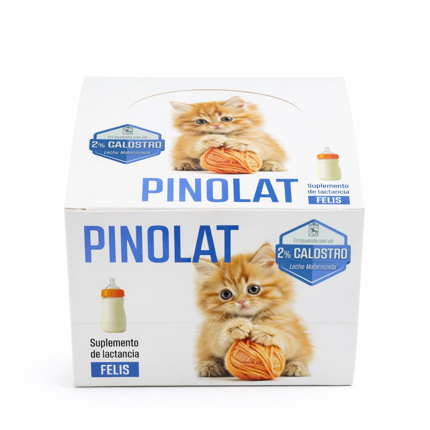 Laboratorios Pino Pinolat Felis Calostro Leche Maternizada para Cachorros de Gato con 2% Calostro – Lactancia Alternativa o Suplementaria – 30 Sobres Monodosis de 10 g