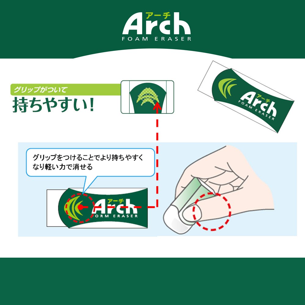 Amazon | サクラクレパス アーチ消しゴム100 RAF100 | スタンダード