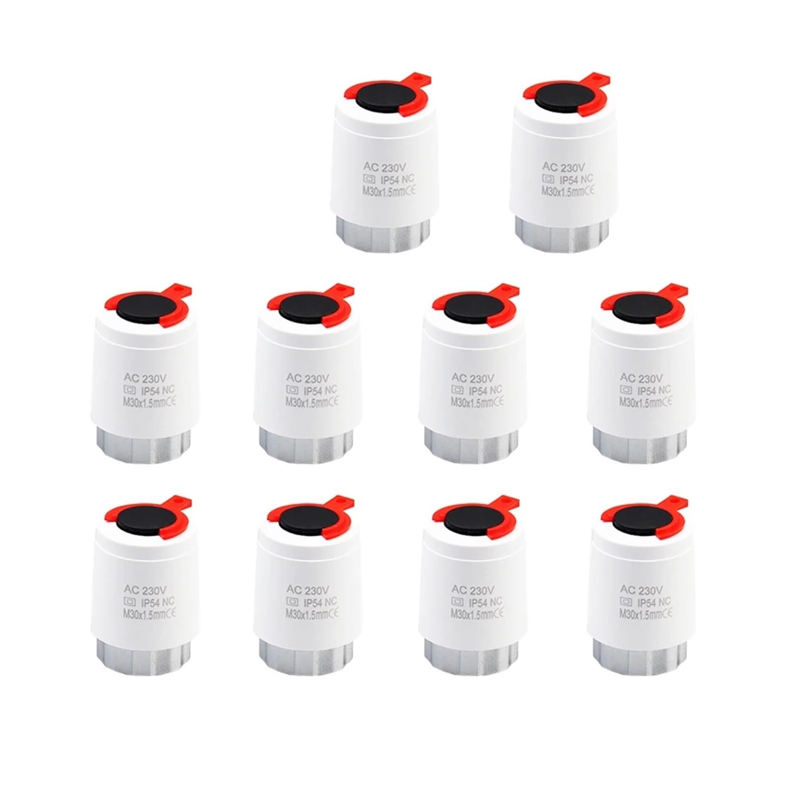 Actionneur chauffage au sol 230V NC M30x1.5 pour collecteur de distribution eau