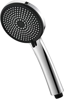 GRIFEMA Duschkopf Wassersparend, Hochdruck Handbrause mit 3 Strahlarten, Druckerhöhender Sparduschkopf Anti-Kalk, Universelle Passform ohne Schlauch, für niedrigen Wasserdruck, Chrom, G807