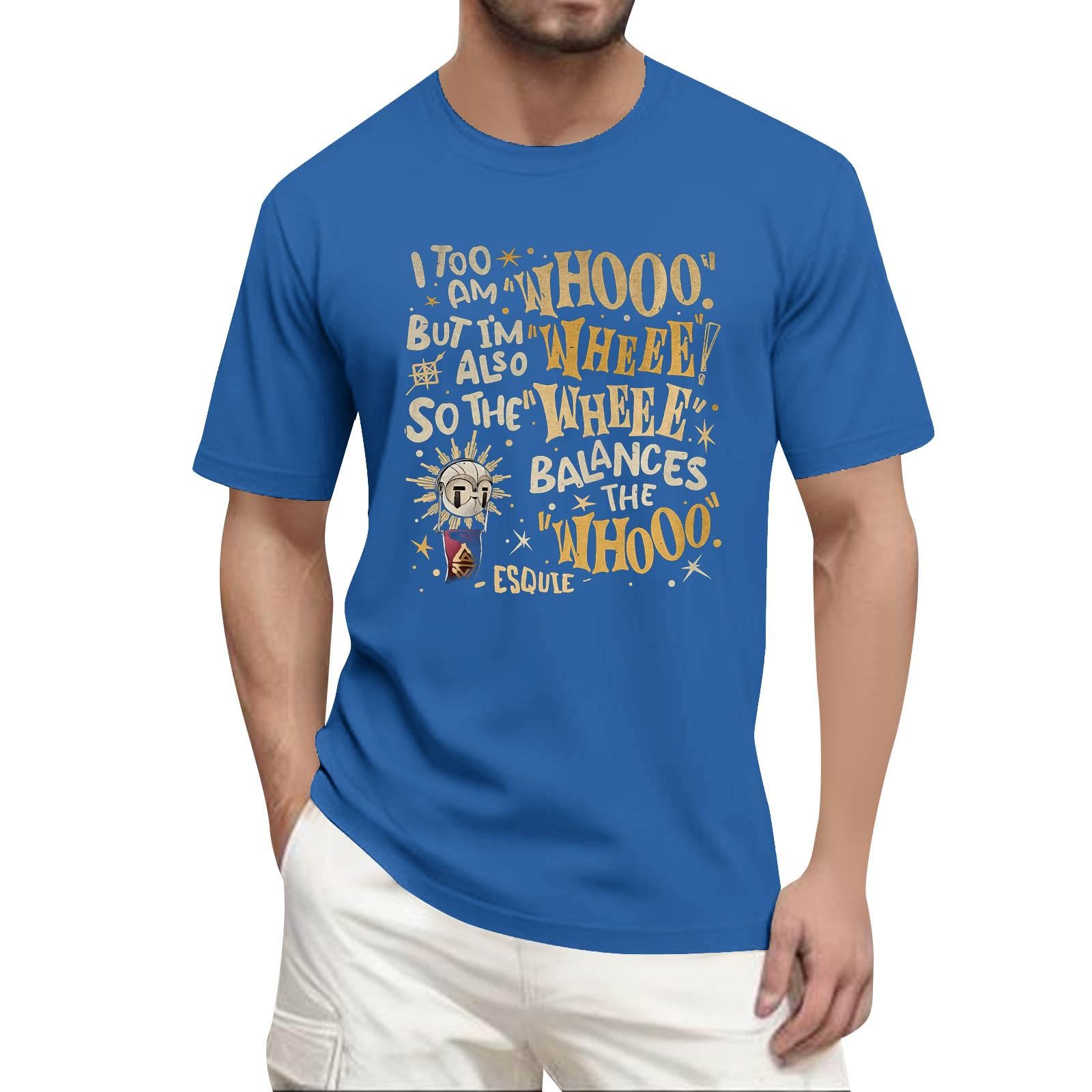 Unisex Expedition 33 Merch Clair Obscur Expedition 33 Game Shirt Printed Short Sleeves Top for Men Game Fans 03-Blue S