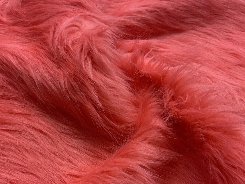 Tissu imitation fourrure rose 5 m de qualité supérieure pour haute couture