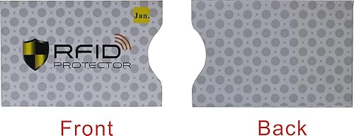 Miniatura 6 de Juego de 12 fundas de bloqueo RFID, 12 fundas protectoras para tarjetas de crédito, protección contra robo de identidad, diseño delgado para