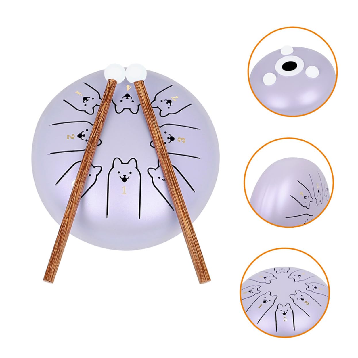 Abaodam Tongue Drum Inossidabile Strumento Percussione Per Meditazione e Yoga Per Iniziare La e Relax Accessorio Per Musicisti e Adulti