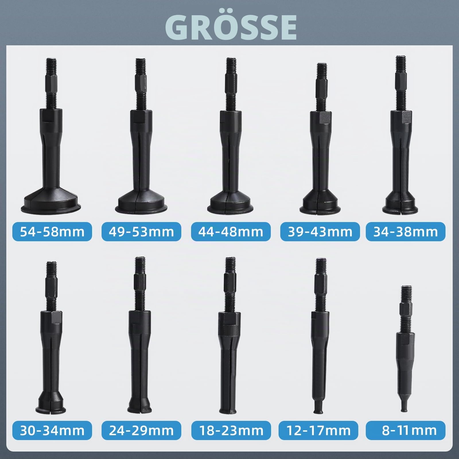 BOOMSTART 16tlg Innenlager Abzieher Innenabzieher Set, 5-58mm Lager Innenabzieher Set, Kugellager Lagerabzieher Innen mit Gleithammer, Grundloch Innenabzieher Innenauszieher für Motorrad Auto (Blau)